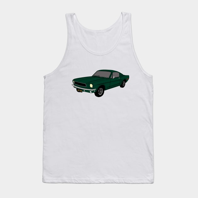 1968 Ford Mustang GT Cult Film Tank Top by HellraiserDesigns